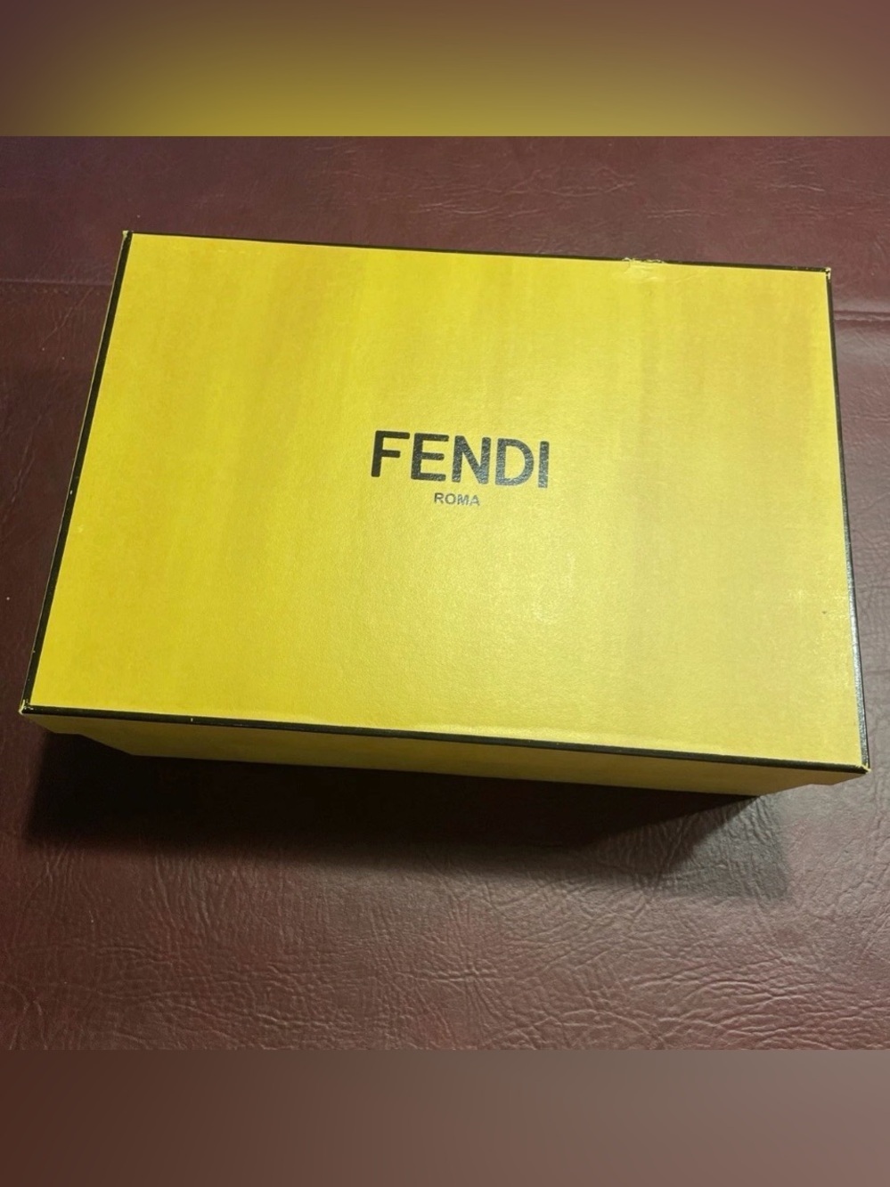 Fendi Luxurious Gold Storage Box 12.5 x 7.5 x5 inches